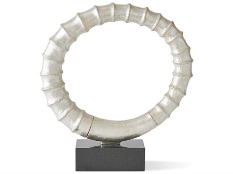 Global Views Silver Leaf Infinity Horn Sculpture