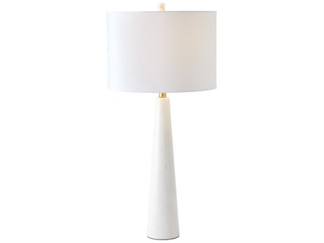 Global Views Pinnacle Silver White Buffet Lamp