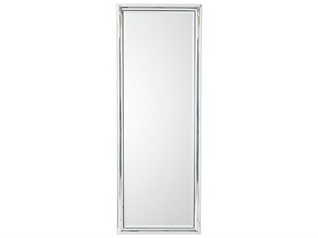 Global Views Bennett Polished Nickel Rectangular Floor Mirror