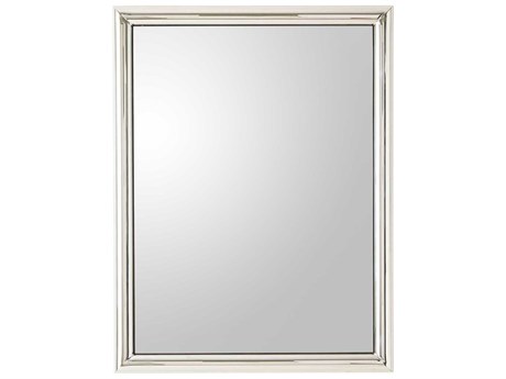 Global Views Bennett Polished Nickel Rectangular Wall Mirror