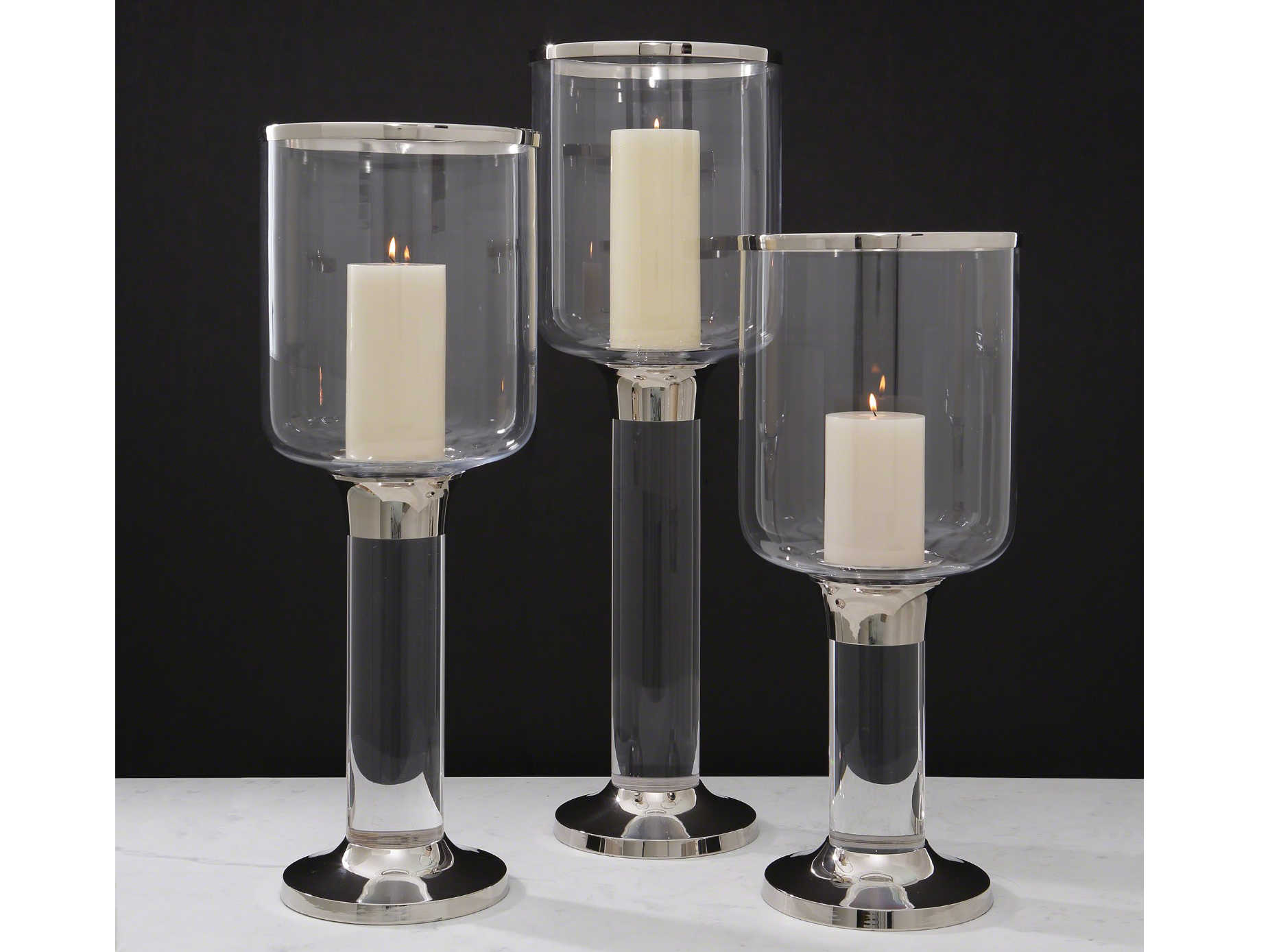 Global Views Large Acrylic Column Candle Holder GV992456