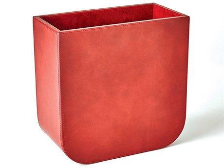 Global Views Radius Deep Red Wastebasket