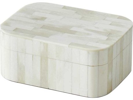 Global Views White Bone Super Ellipse Box