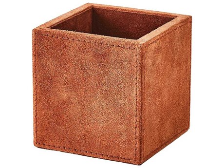Global Views Rust Suede Posh Pencil Cup