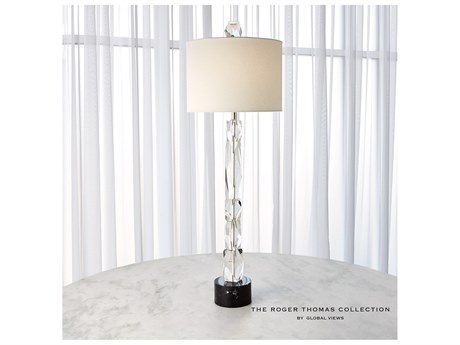 Global Views Facette Clear Table Lamp