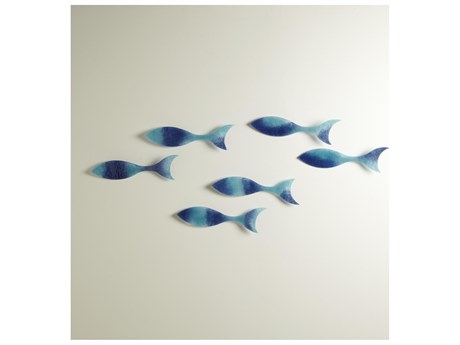 Global Views S/6 Glass Wall Art