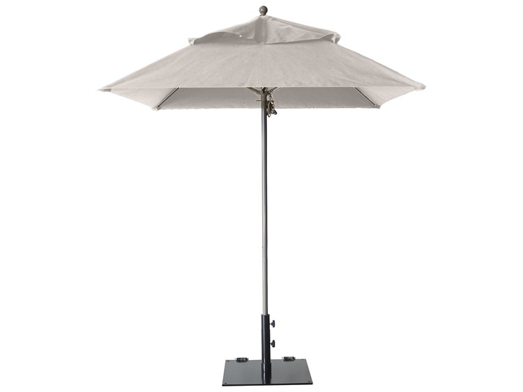 Grosfillex Windmaster Aluminum 6" Foot Square Fiberglass Umbrella in Canvas