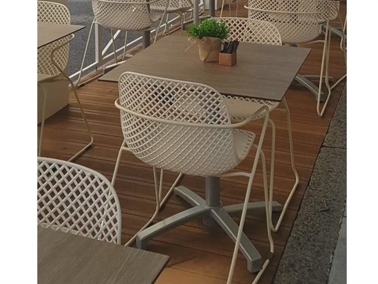 Grosfillex Ramautelle Steel Creme Absolute Patio Dining Set