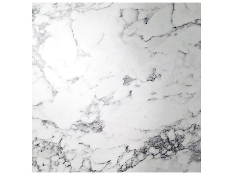 Grosfillex Vanguard Resin White Marble 36" Square Exterior Table Top