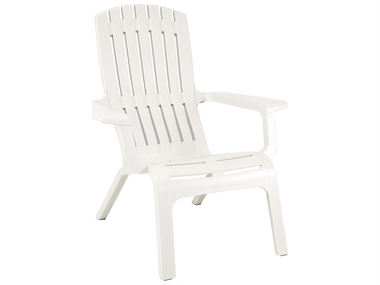 Grosfillex Westport Resin White Adirondack Chair