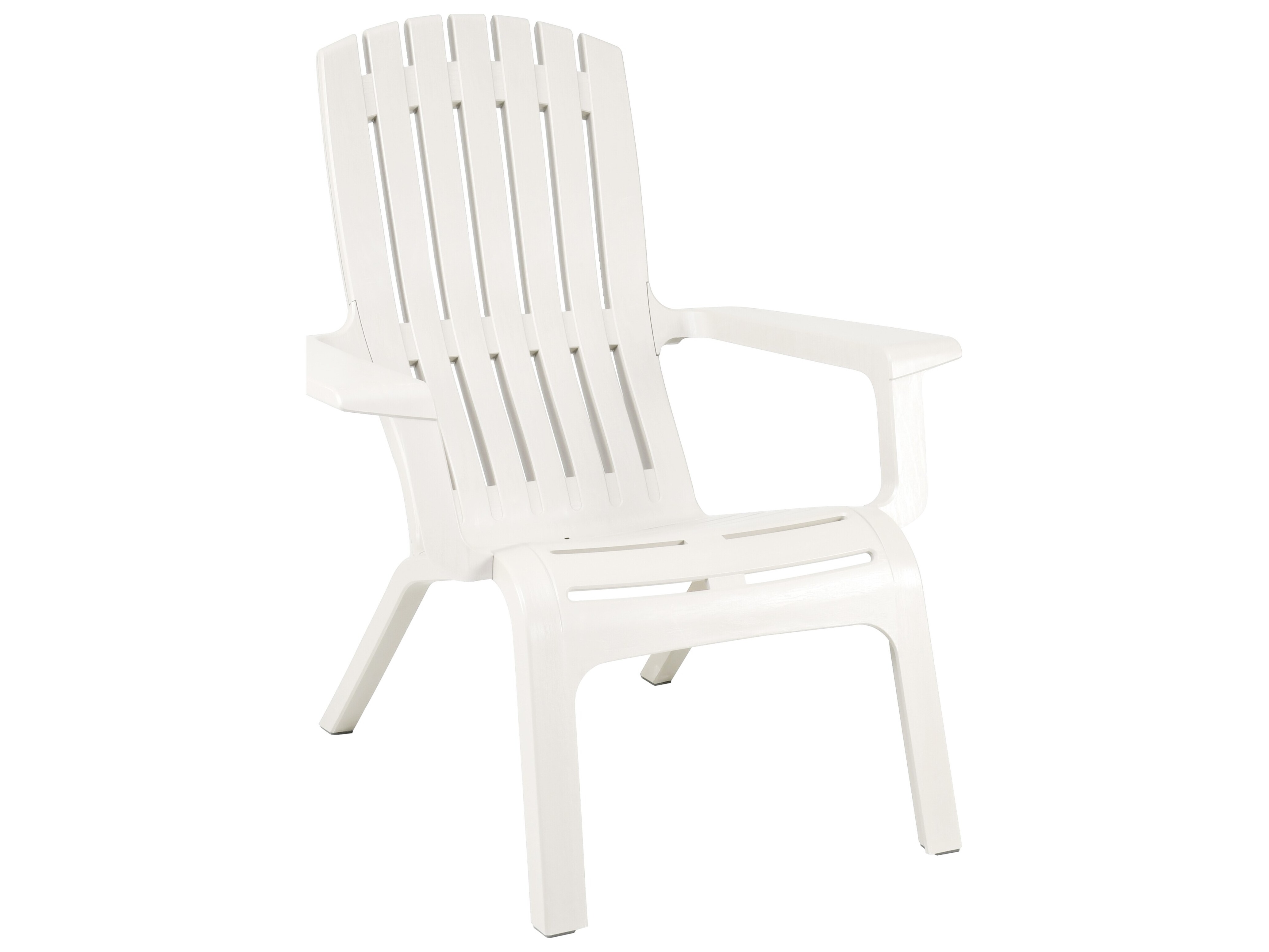 Grosfillex Westport Resin White Adirondack Chair (Sold in