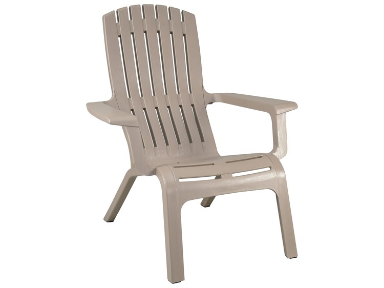 Grosfillex Westport Resin French Taupe Adirondack Chair