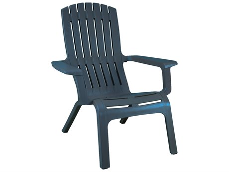 Grosfillex Westport Resin Barn Blue Adirondack Chair