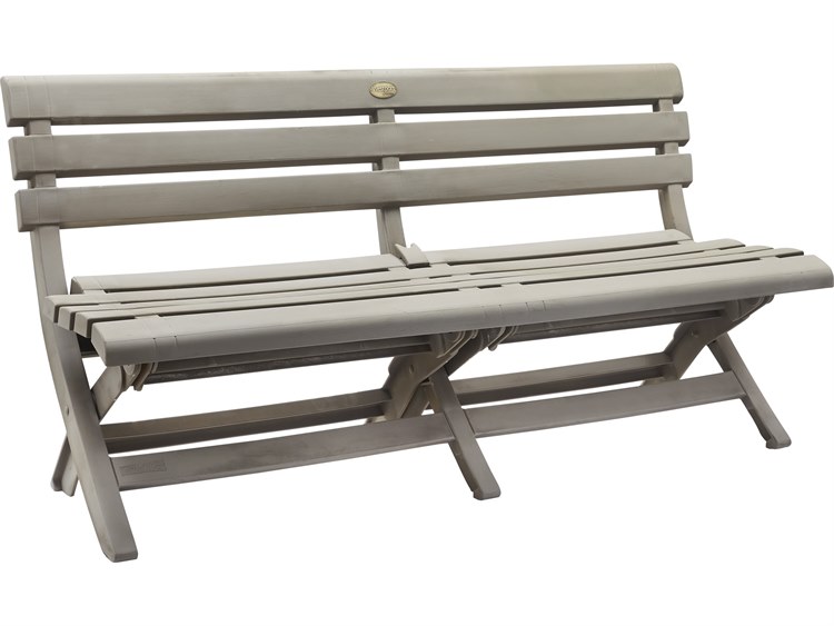 Grosfillex Westport Resin French Taupe Bench