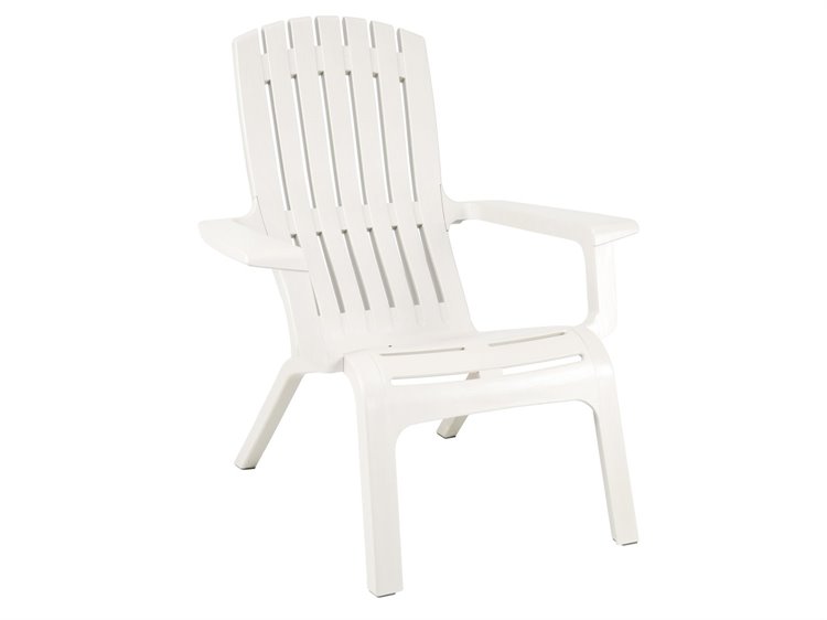 Grosfillex Westport Resin White Adirondack Chair