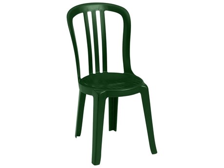 Grosfillex Miami Resin Amazon Green Stacking Bistro Side Chair