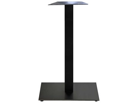 Grosfillex Gamma Steel Black 22" Square Bar Height Table Base