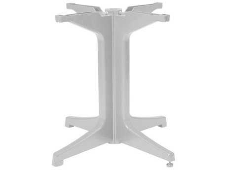 Grosfillex Alpha Resin White Large Pedestal Table Base