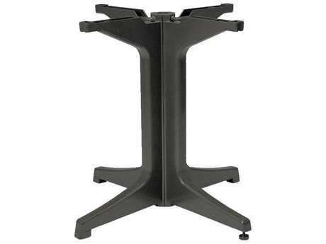 Grosfillex Alpha Resin Charcoal Large Pedestal Table Base