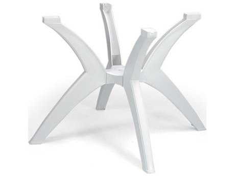 Grosfillex Classic Resin White Y-Leg Pedestal Table Base