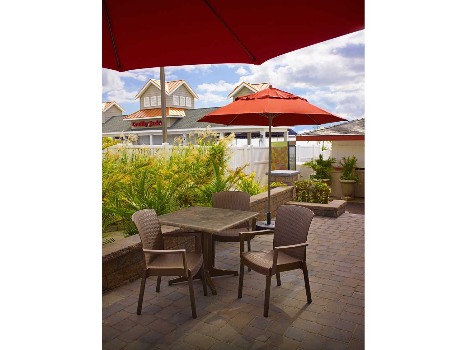 grosfillex havana wicker dining arm chair sold in 4 gxus903037