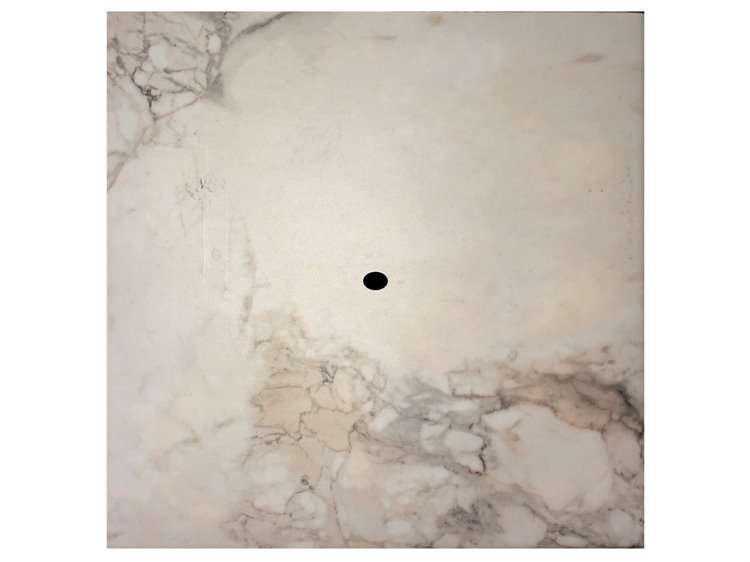 Grosfillex Molded Melamine Resin Almeria Square Table Top with Umbrella Hole