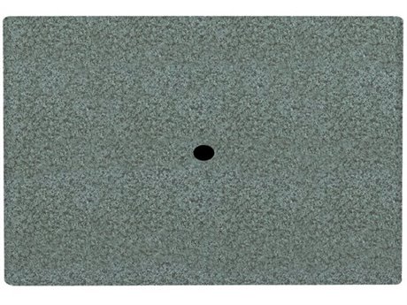 Grosfillex Molded Melamine Resin Granite Green 48"W x 32"D Rectangular Table Top with Umbrella Hole