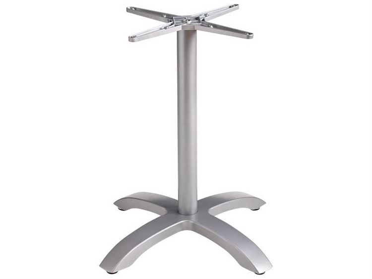 Grosfillex Eco-Fix Aluminum Silver Gray Central Table Base