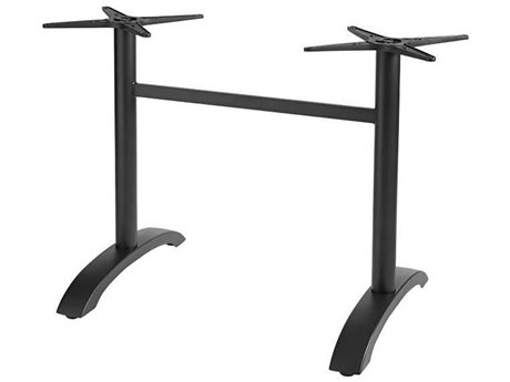 Grosfillex Ecofix Rail Mount Aluminum Sliver Gray Lateral Table Base
