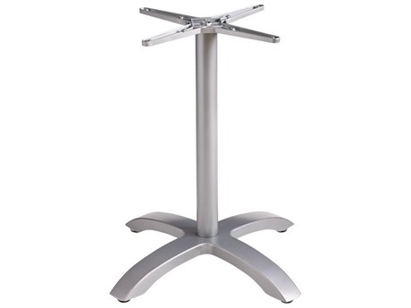 Grosfillex Eco-Fix Aluminum Silver Gray Bar Central Table Base