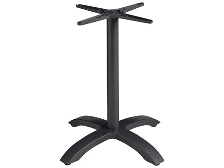 Grosfillex Eco-Fix Aluminum Black Bar Central Table Base