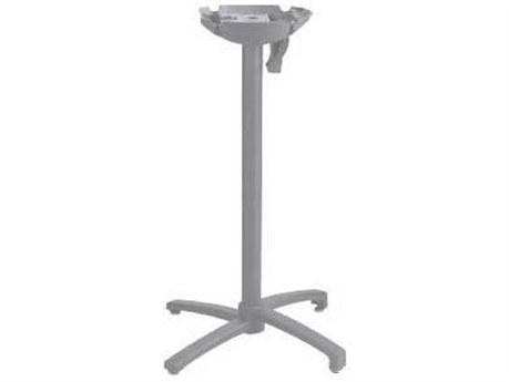 Grosfillex X1 Aluminum Silver Gray Tilting Bar Height Table Base
