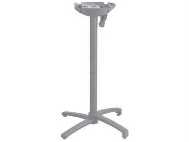 Grosfillex X1 Aluminum Silver Gray Tilting Bar Height Table Base