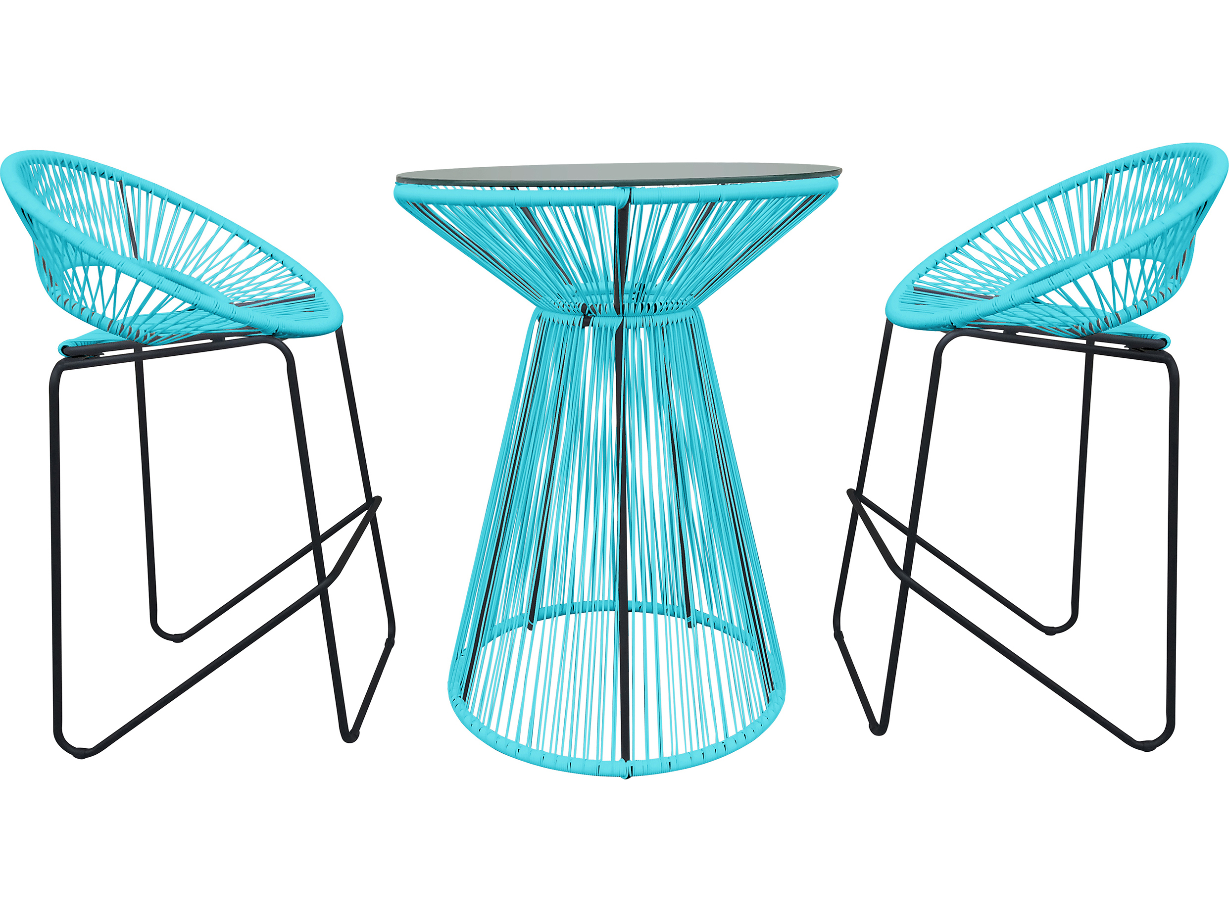 Harmonia Living Closeouts Acapulco Woven Strap 3 Piece Bar Set HALHLACA3BCS