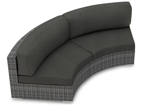 Harmonia Living District Wicker Curved Loveseat