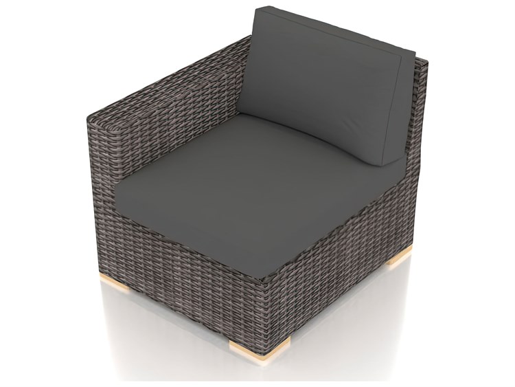 Harmonia Living Dune Wicker Left Arm Section Outdoor Patio Lounge Chair