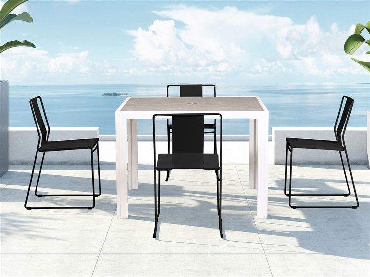 Harmonia Living Frank Steel 5 Piece Outdoor Patio Dining Set