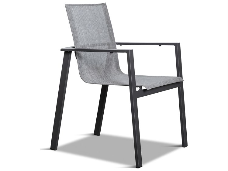 Harmonia Living Lift Aluminum Sling Stackable Dining Arm Chair