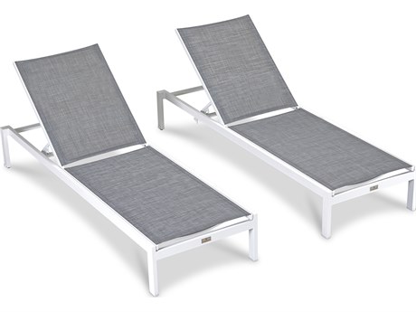 Harmonia Living Lift Aluminum Sling Stackable Reclining Chaise Lounge (Price Includes 2)