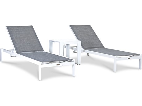 Harmonia Living Lift Aluminum Sling 3 Piece Chaise Lounge Set