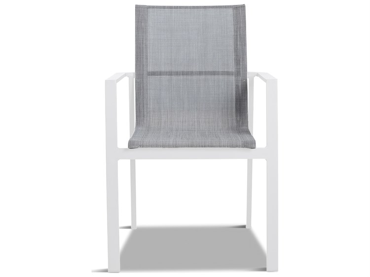 Harmonia Living Lift Aluminum Sling Stackable Outdoor Dining Arm Chair