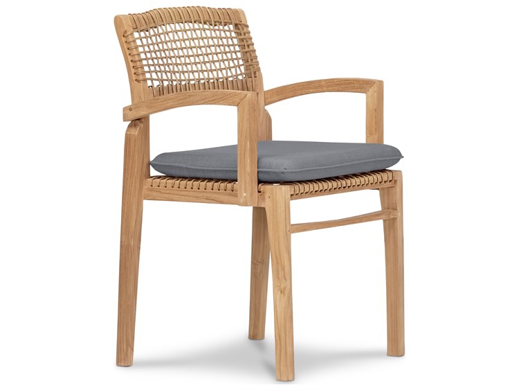 Harmonia Living Sands Teak Stackable Dining Arm Chair