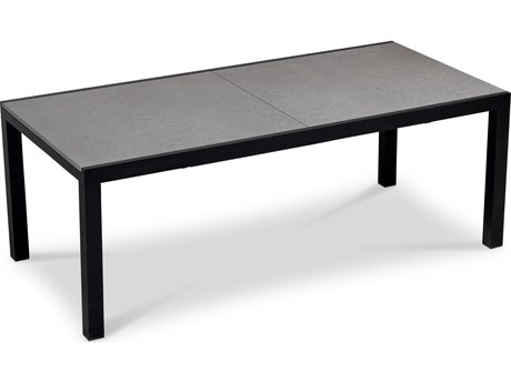 Harmonia Living Spread Aluminum 82-126''W x 39.25''D Rectangular Concrete Top Extendable Dining table