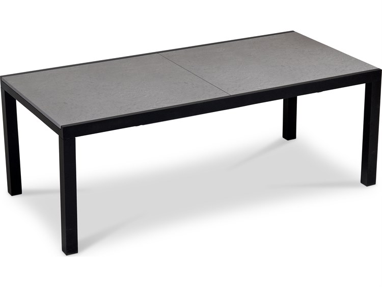 Harmonia Living Spread Aluminum Rectangular Concrete Top Extendable Dining table