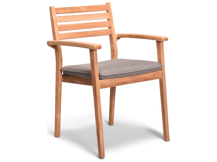 Harmonia Living Sylvan Teak Stackable Outdoor Dining Arm Chair