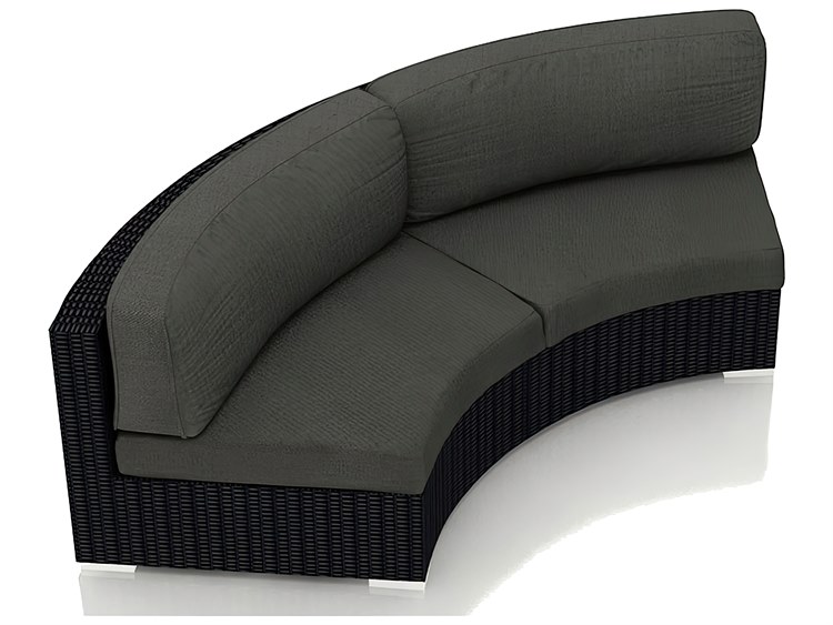 Harmonia Living Urbana Wicker Curve Patio Loveseat