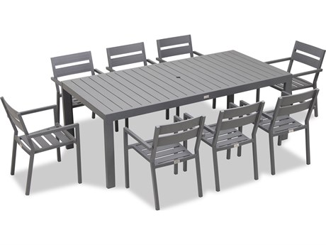 Harmonia Living Pacifica Aluminum Black 8 Seat Dining Set