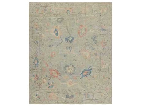 Harounian Rugs Platinum Oushak Bordered Area Rug