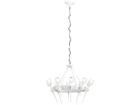 Hubbardton Forge Echo 10-Light Glass LED Chandelier