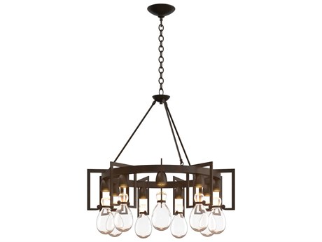 Hubbardton Forge Apothecary 9-Light Glass Chandelier